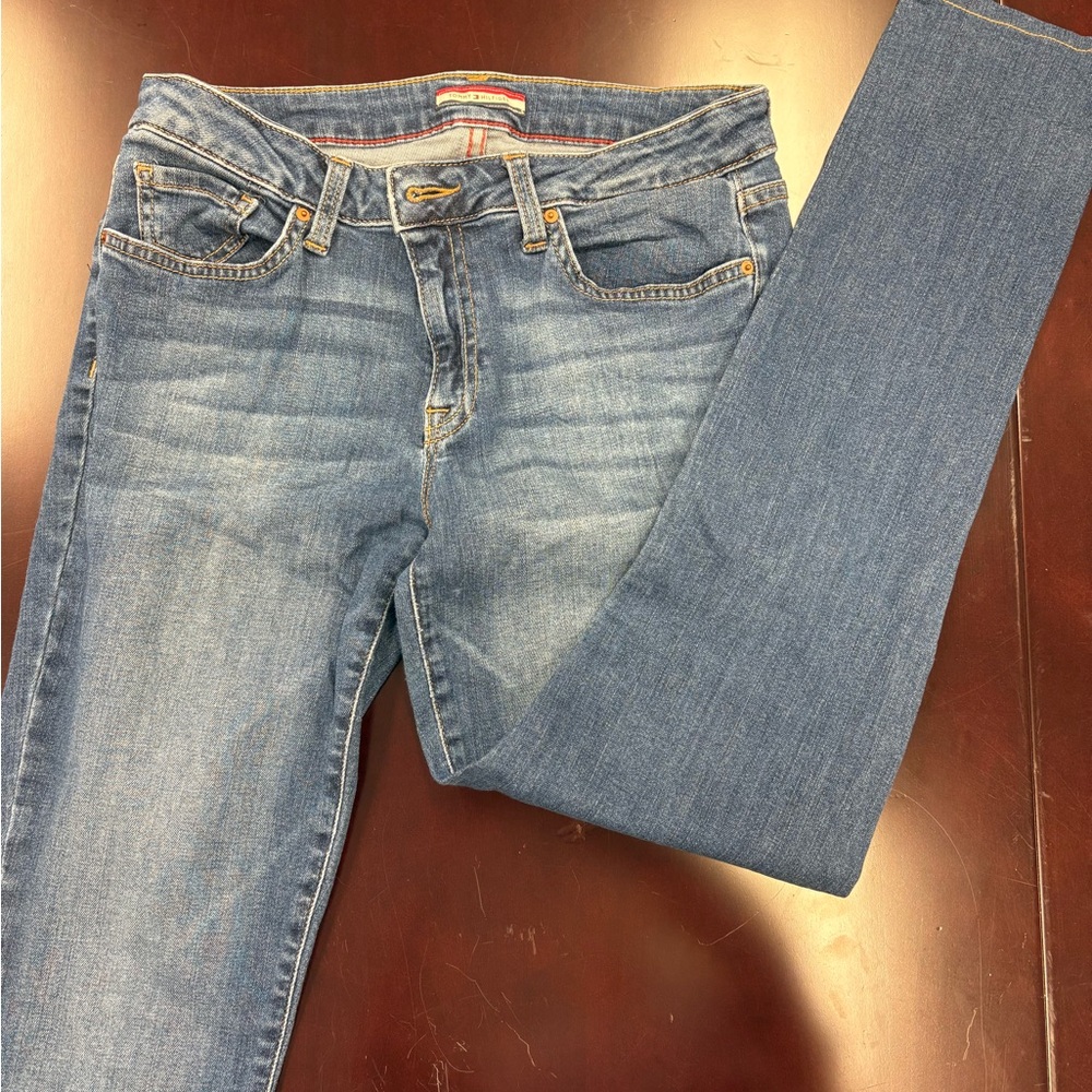 Tommy Hilfiger Blue Skinny Jeans with Natural Fading